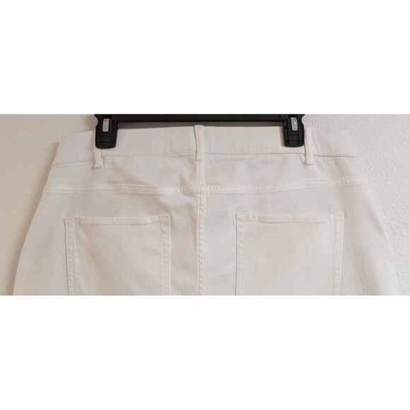 Wmn's J.JILL DENIM High Rise Cropped White Jeans Elastc Waist Size 16R - Picture 5 of 13